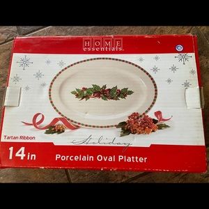 Oval Christmas platter